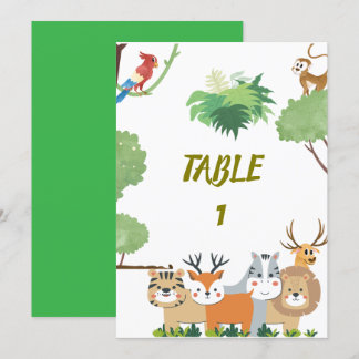 Numéros de table pour Baby Shower sur le thème des