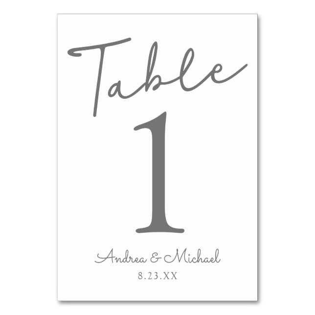 Numéros de table pour mariage | Script de signatur (Par défaut)