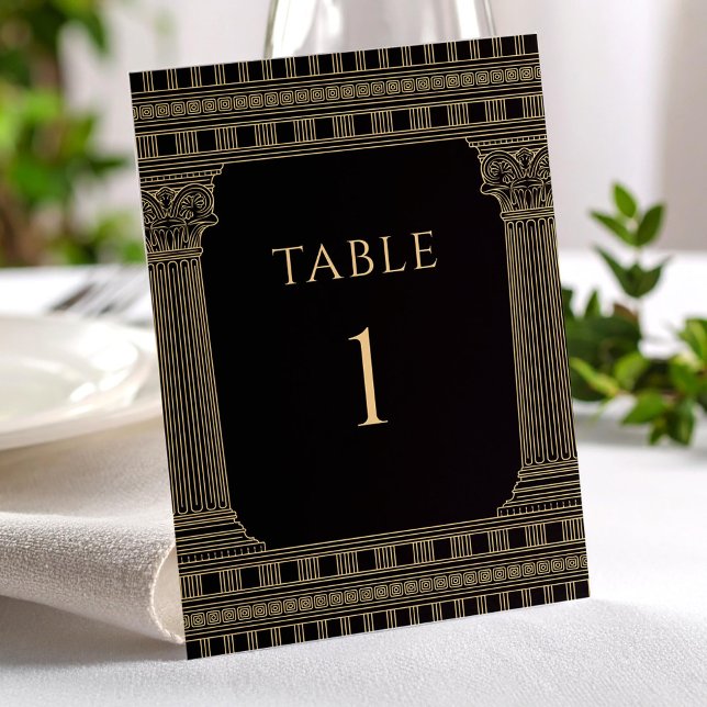 Numéros de table pour soirée la Grèce antique élég (Créateur téléchargé)