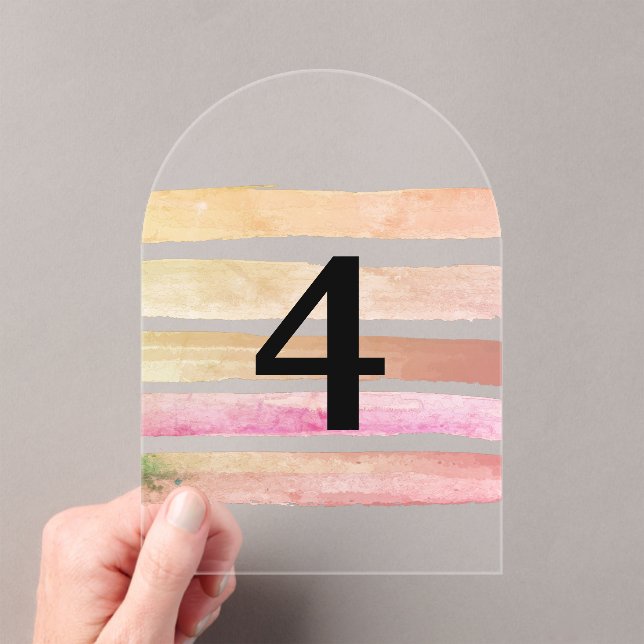 Numéros de table translucides élégants (In situ (ordinateur de poche))