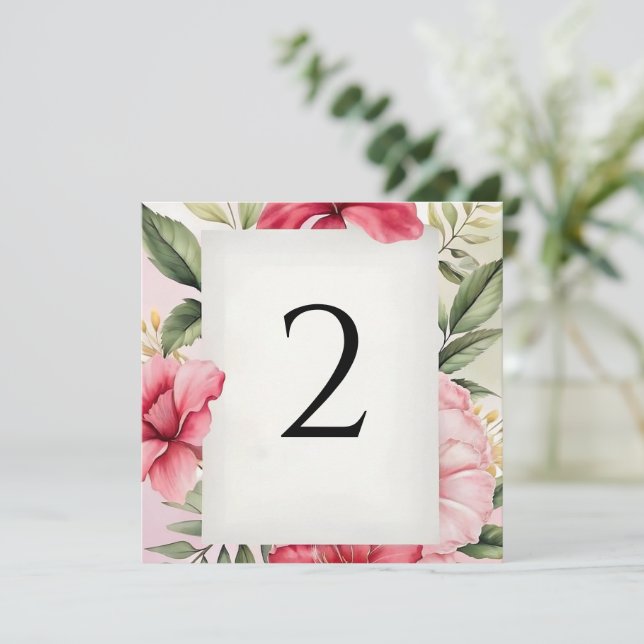 Numéros de table tropicaux (Debout devant)