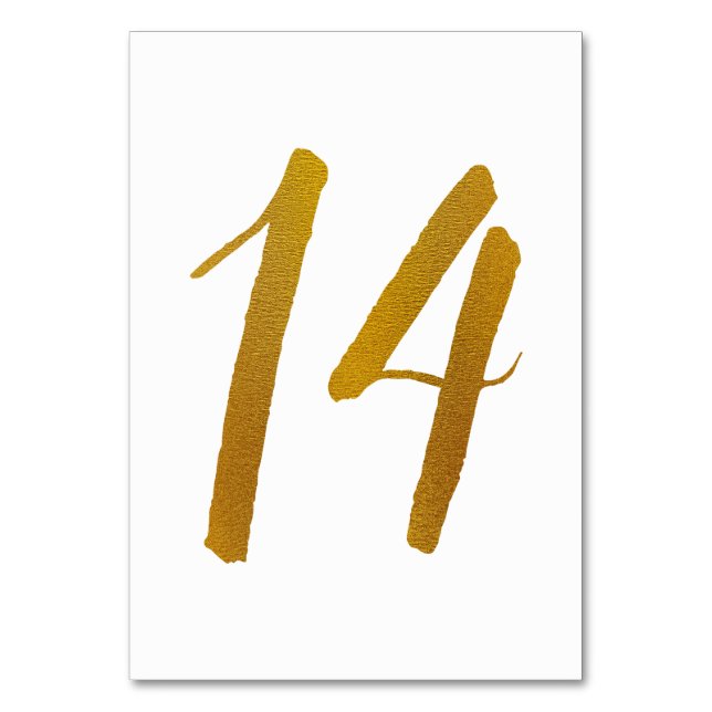Numéros de table - Typographie de script brosse dé (Par défaut)