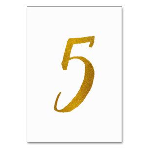 Numéros de table - Typographie script casual - 5