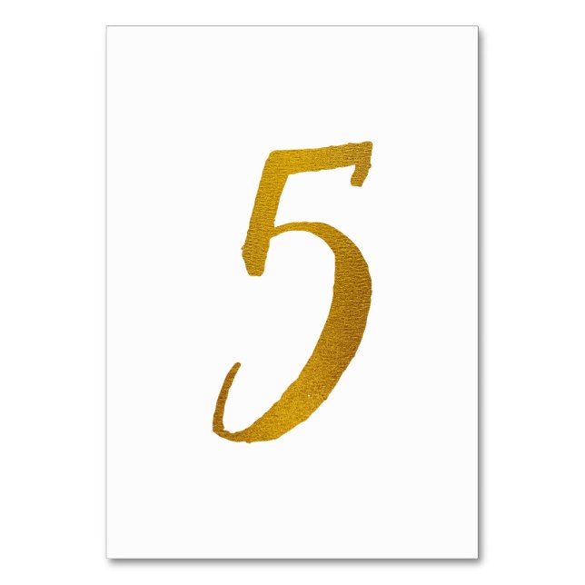 Numéros de table - Typographie script casual - 5 (Par défaut)