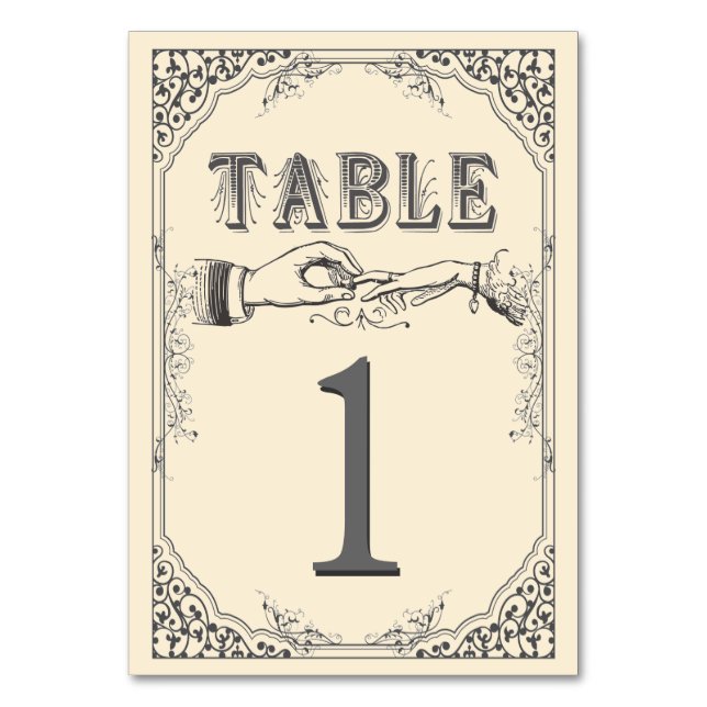 Numéros de table victorienne de l'ancienne époque (Par défaut)