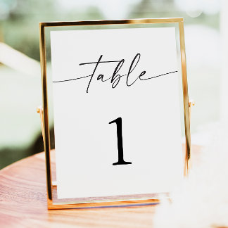 Numéros de tableau mariage, Cartes de numéros de t