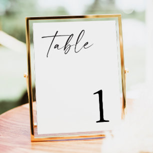 Numéros de tableau mariage, Cartes de numéros de t
