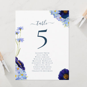 Numéros de tables de mariage floraux bohèmes