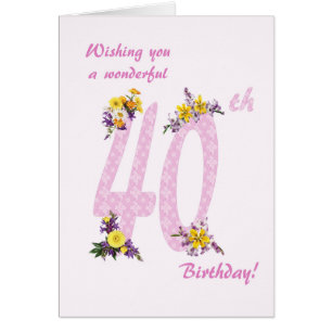 Numéros décorés de fleurs du 40e anniversaire