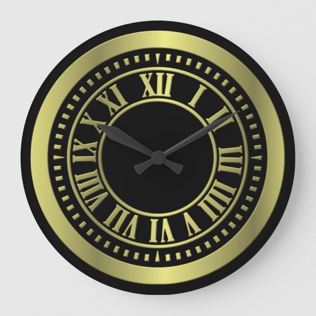 Numéros romains métalliques Horloge - Jaune (Recto)