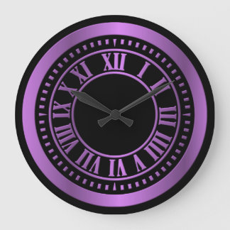 Numéros romains métalliques Horloge - Violet