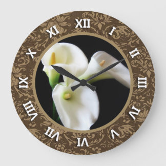 Numéros romains tournés Horloge ronde avec Calla L