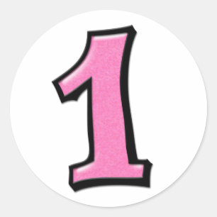 Numéros Silencieux 1 Sticker rose