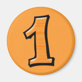 Numéros stupides 1 aimant orange