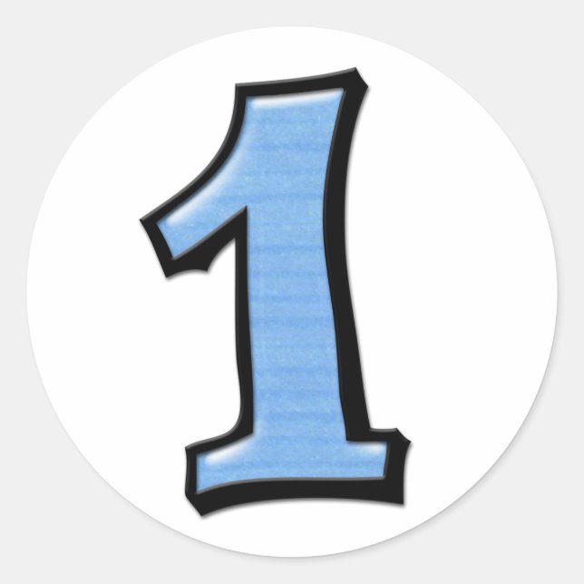 Numéros stupides 1 Sticker bleu (Devant)