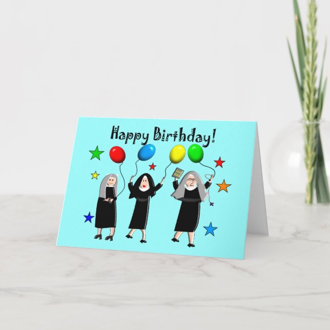 Nun Joyeux Anniversaire Cartes et Cadeaux (Devant)