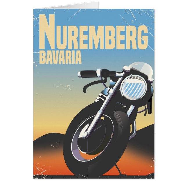 Nuremberg, Bavière Motorcycle vintage voyage poste (Devant)