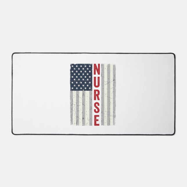 Nurse Drapeau Américain Vintage Gravure Design de  (Recto)