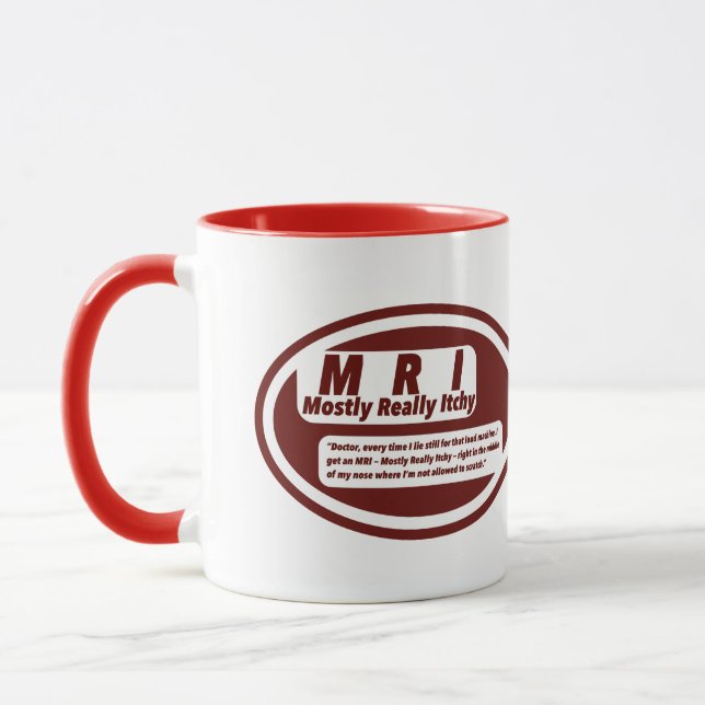 Nurse Humor Print Novelty: M R I , mugs (Gauche)