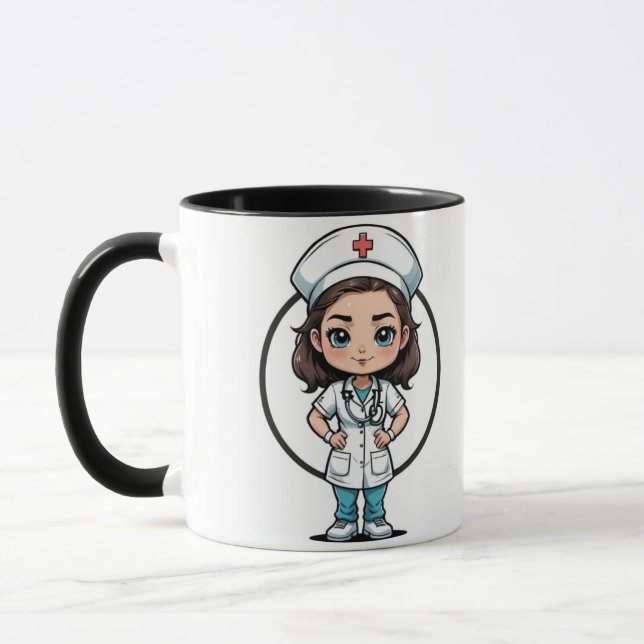 Nurse Illustration Coffee Mug (Gauche)