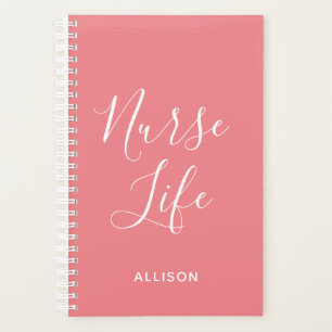 Nurse Life Médicale rose et blanc Personnalisé