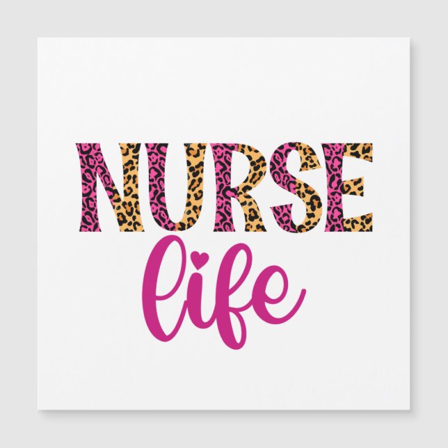 Nurse Life - Rose et Empreinte de léopard (Devant)
