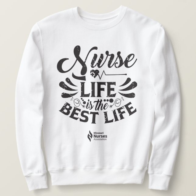 Nurse Life Sweatshirt de couleur claire (Design devant)