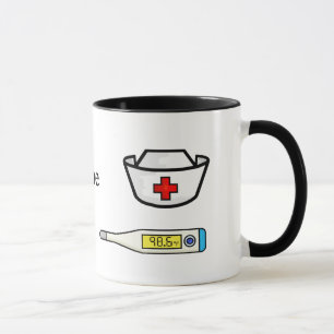Nurse Médicale Graphics Mug Personnaliser le nom