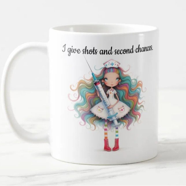 Nurse sayings- I give shots and second chances Mug (Créateur téléchargé)
