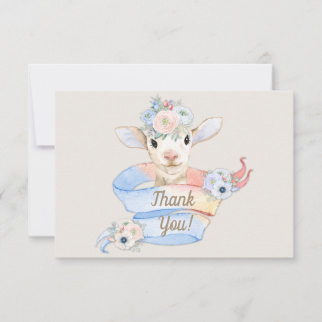 Nurserie Baby Lamb Rose Bleu Merci (Devant)