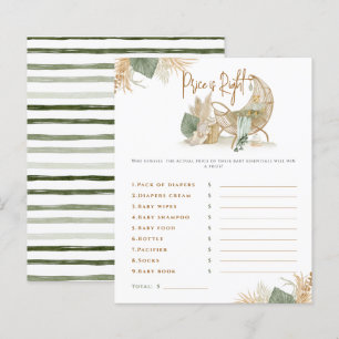Nursery Boho jeu de Baby shower moderne