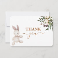 Nursery Bunny Sexe neutre Carte de remerciements