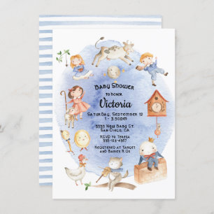 Nursery Rhyme invitation bébé douche