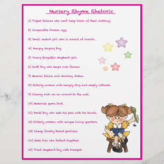 Nursery Rhyme Rhétorique Jeu - Style fille