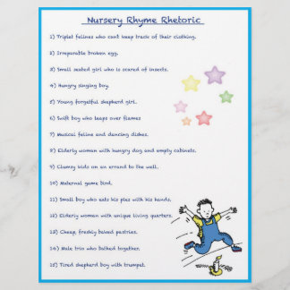 Nursery Rhyme Rhétorique Jeu - Style garçon