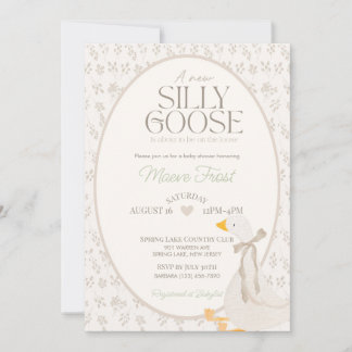 Nursery Rhyme Silly Goose Baby shower Invitation