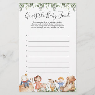 Nursery Rhymes Baby shower Devinez The Baby Food