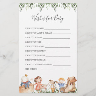 Nursery Rhymes Baby shower Souhaits Pour Bébé