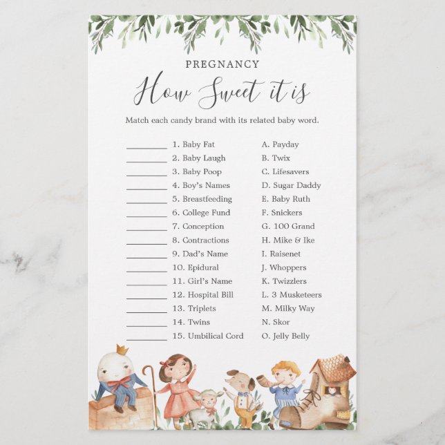 Nursery Rhymes Grossesse Comme C'Est Douce Jeu (Devant)