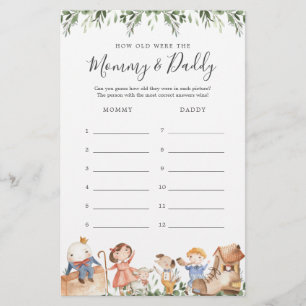 Nursery Rhymes Quel Âge Avaient-Ils Jeu Carte