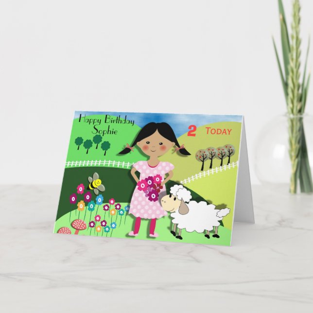 Nursery Rythm Theme Carte Anniversaire de enfant m (Devant)