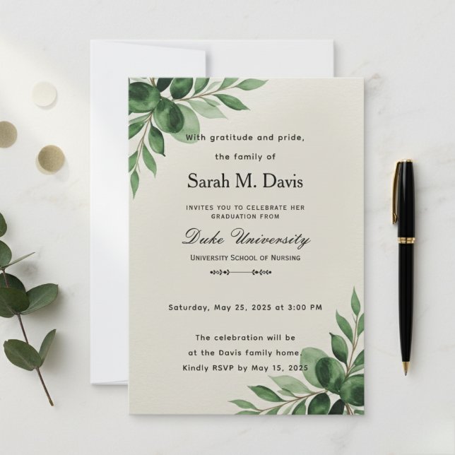 Nursing graduation invitation, custom graduation  (Créateur téléchargé)