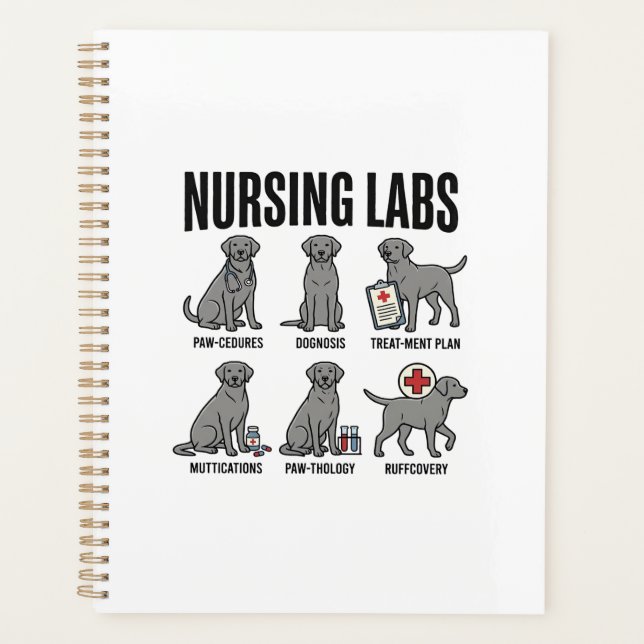 Nursing Labs Dog Medical Pun Vector Shirt Design_1 (Devant)