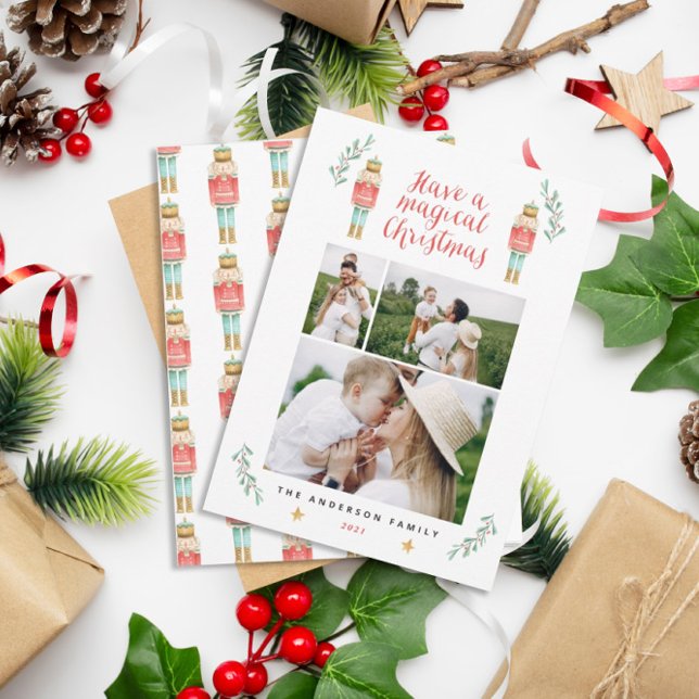 Nutcracker aquarelle botanique 3 photo Noël (Créateur téléchargé)