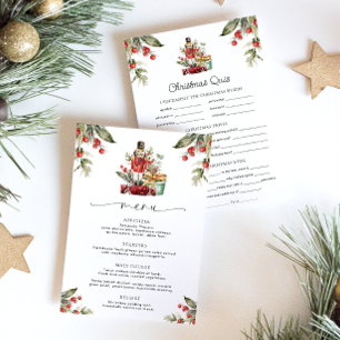 Nutcracker Christmas Menu & Questionnaire
