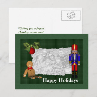 Nutcracker Cookie Christmas Holiday Photo Carte po