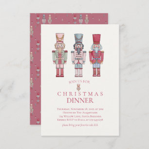 nutcracker de couleur aquarelle invitation à dîner