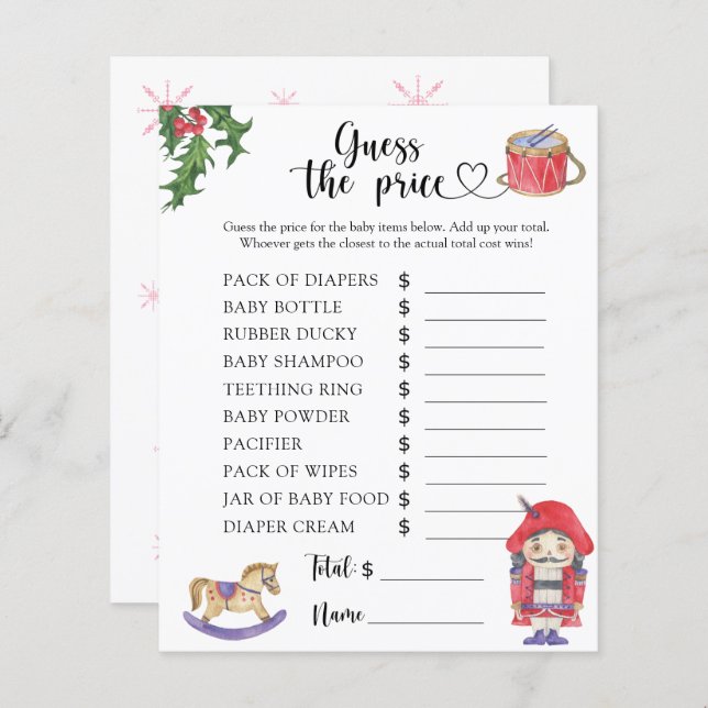 Nutcracker - Devinez le prix ! Jeu (Devant / Derrière)