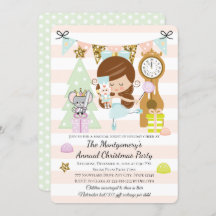 Nutcracker Fête de Noël Invitations Brunette