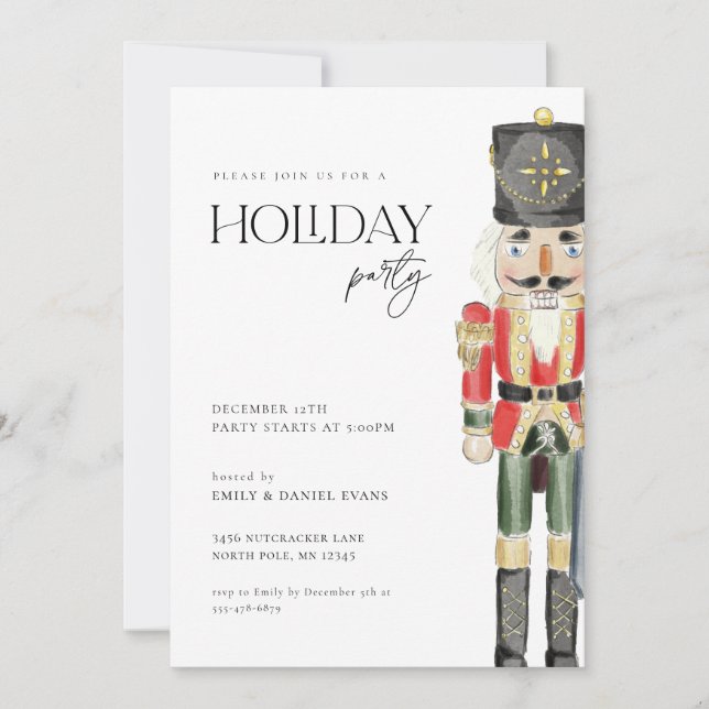 Nutcracker Holiday Party Invitation (Devant)